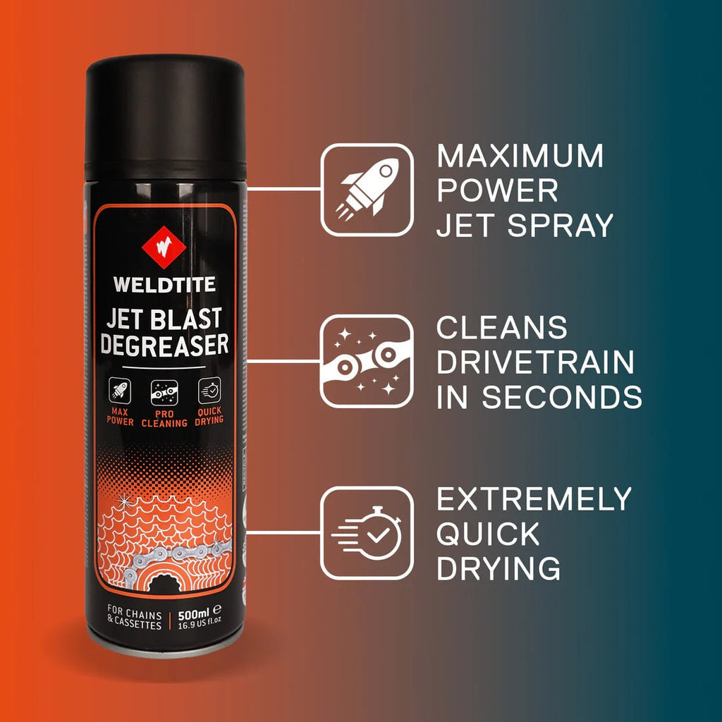 Jet Blast Bike Degreaser 500ml – Ultra - Powerful Drivetrain & Disc Rotor Cleaner - Cycling Gears Hub