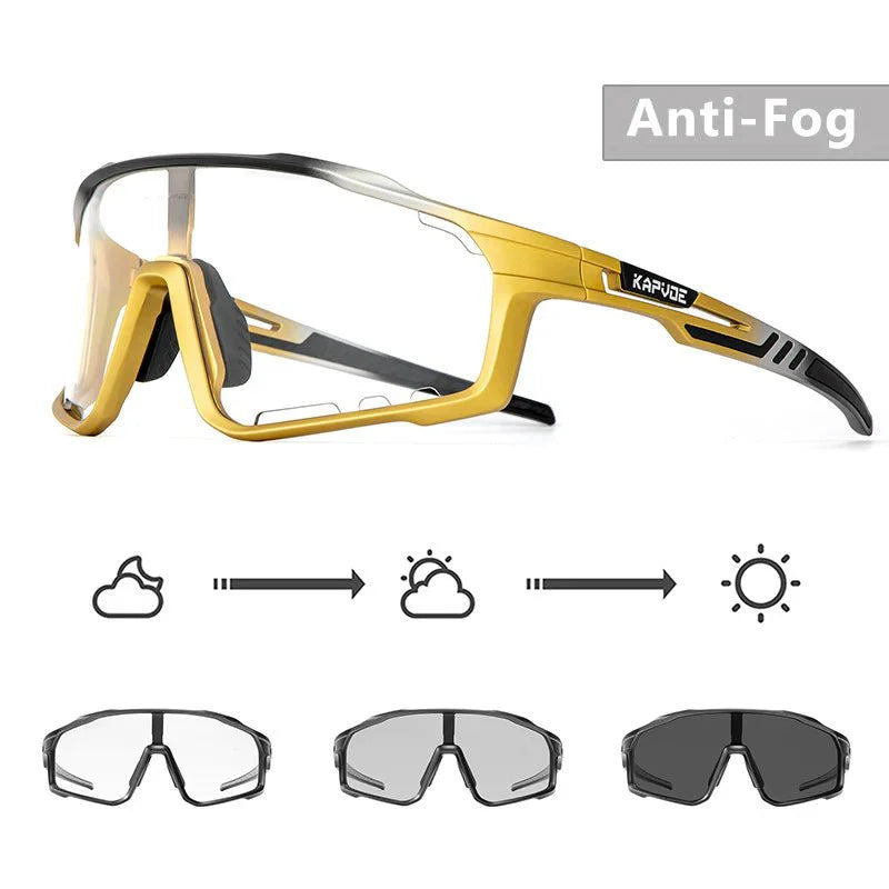 KAPVOE X76 Antifog PC Sunglasses– Black/Gold