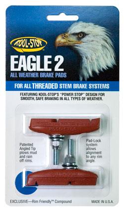 Kool Stop Eagle 2 Threaded Rubber Rim Brake Pads (Blue) | Cycling Gears Hub - Cycling Gears Hub