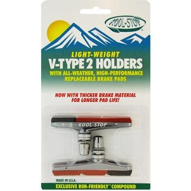 Kool Stop V - Type 2 Holder Dual Compound Rim Brake Pads | Cycling Gears Hub - Cycling Gears Hub