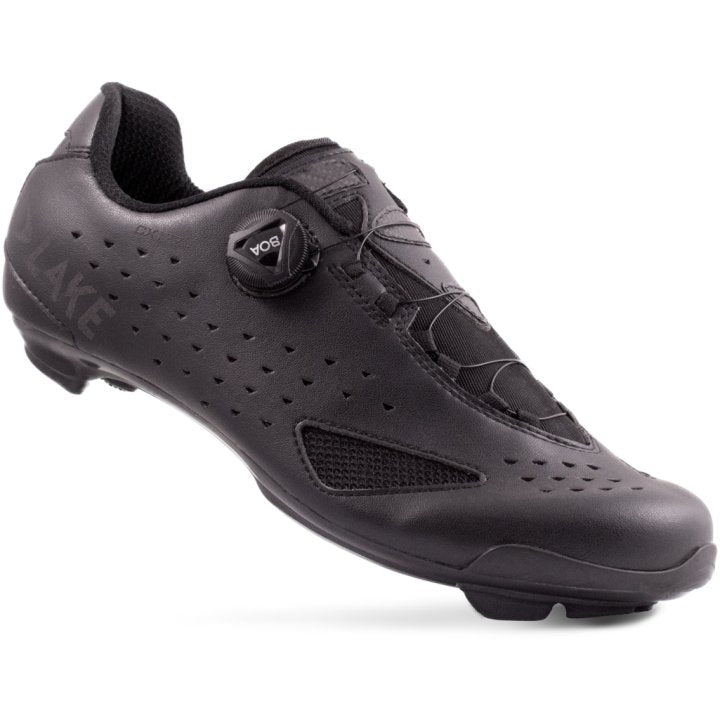 Lake CX177-X Wide Cycling Shoe (Black/Black Reflective) | Cycling Gears Hub