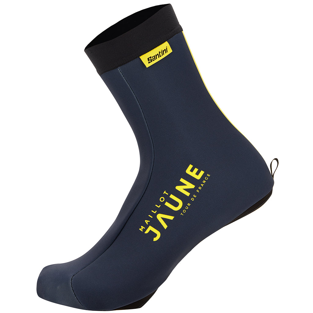 SANTINI MAILLOT JAUNE SHOECOVERS-N.BLUE ML