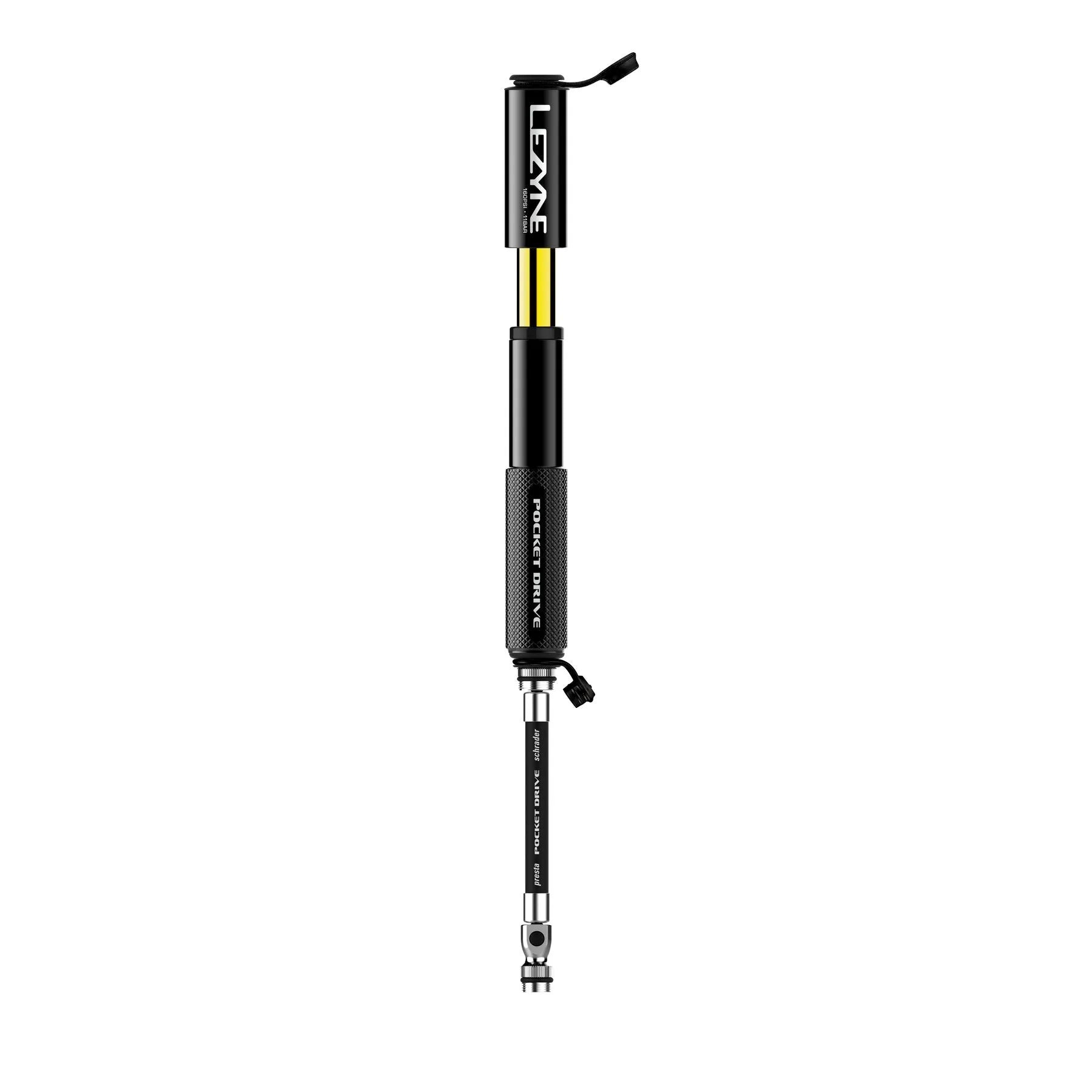 Lezyne Pocket Drive Compact Hand Pump (Black) | Cycling Gears Hub - Cycling Gears Hub