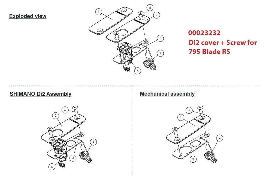 Look Di2 Replacement Cover + Screw For 795 Blade RS (Black) | Cycling Gears Hub - Cycling Gears Hub
