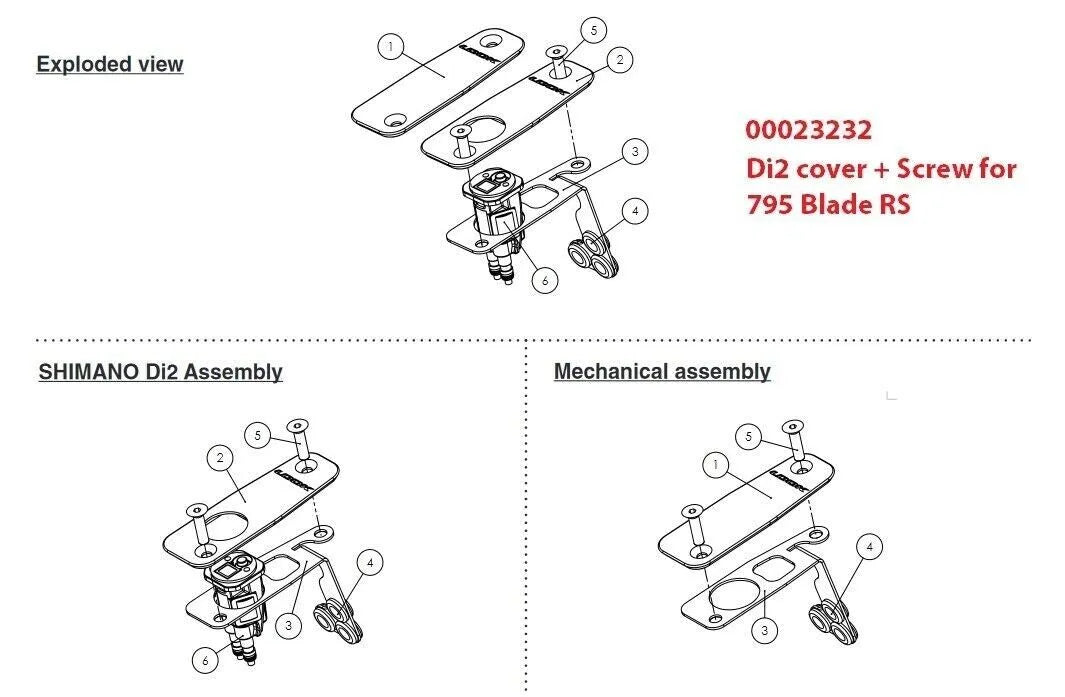 Look Di2 Replacement Cover + Screw For 795 Blade RS (Black) | Cycling Gears Hub - Cycling Gears Hub