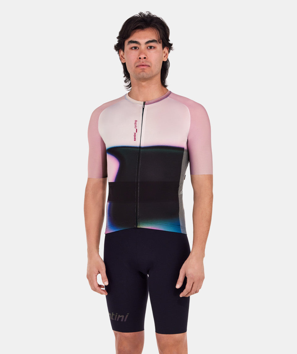 Santini Luce Unisex Cycling Jersey (Black) | Cycling Gears Hub
