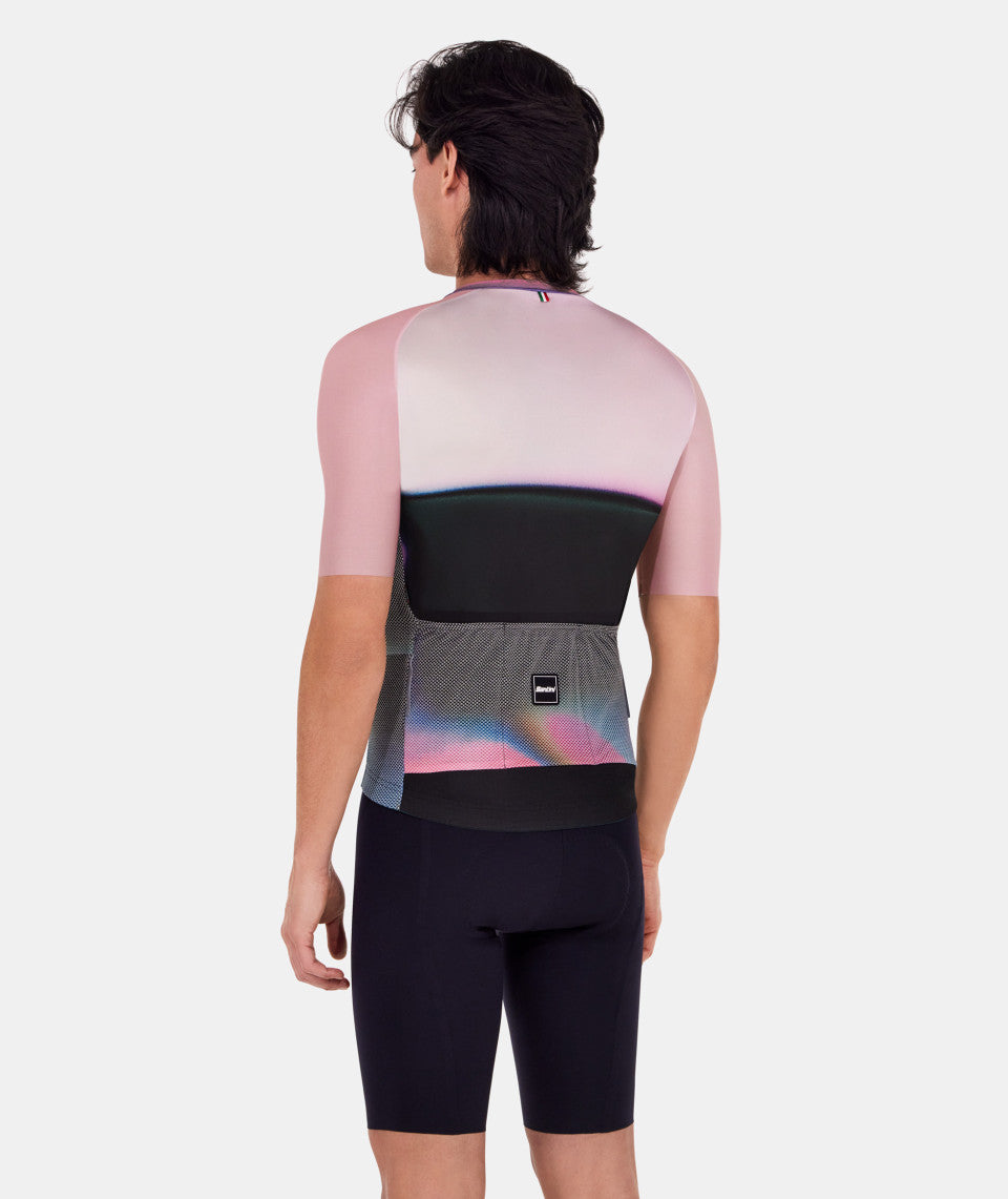 Santini Luce Unisex Cycling Jersey (Black) | Cycling Gears Hub