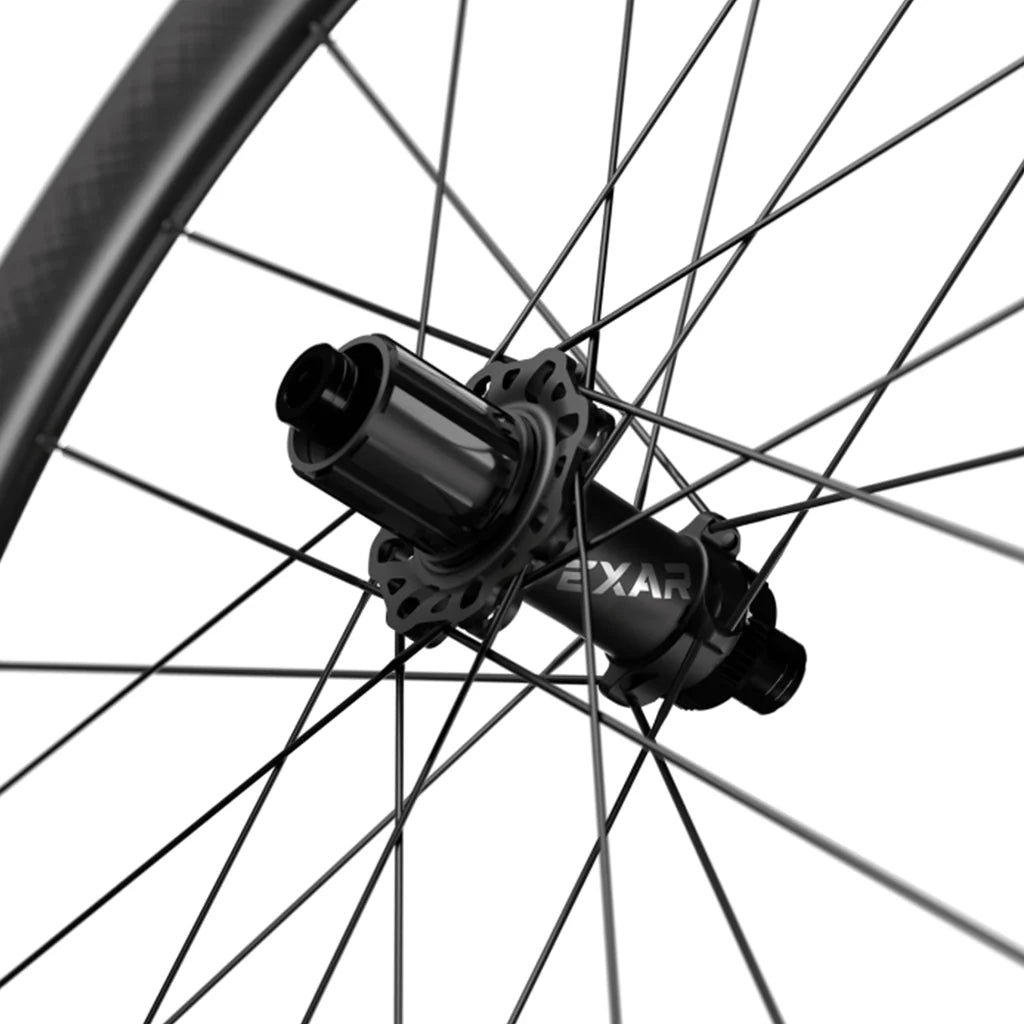 Magene EXAR Pro DB45 Carbon Wheelset – Tubeless Ready, Disc Brake, Shimano 9/10/11/12 Speed Compatible (Black) - Cycling Gears Hub