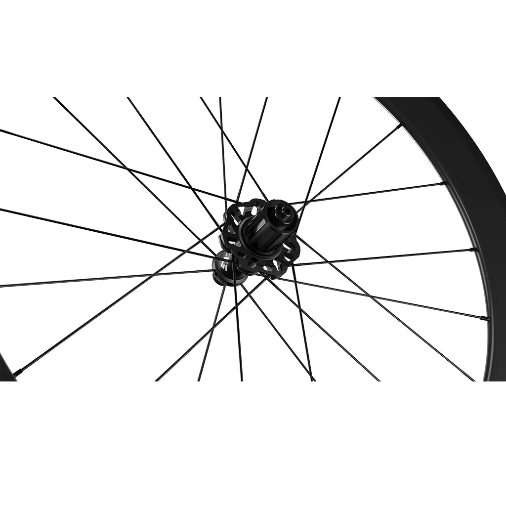 Magene EXAR Pro DB45 Carbon Wheelset – Tubeless Ready, Disc Brake, Shimano 9/10/11/12 Speed Compatible (Black) - Cycling Gears Hub