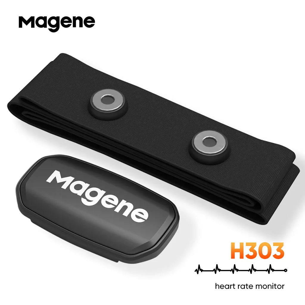 Magene H303 Heart Rate Sensor – Chest Strap with Bluetooth & ANT+ for Cycling, Gym & Cardio Workouts - Cycling Gears Hub