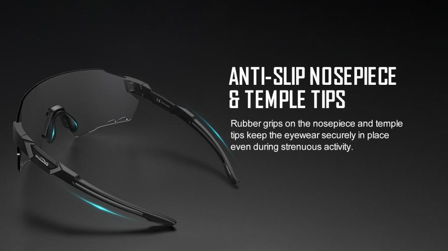 Magicshine Windbreaker Polarized Sport Sunglasses (Black) | Cycling Gears Hub