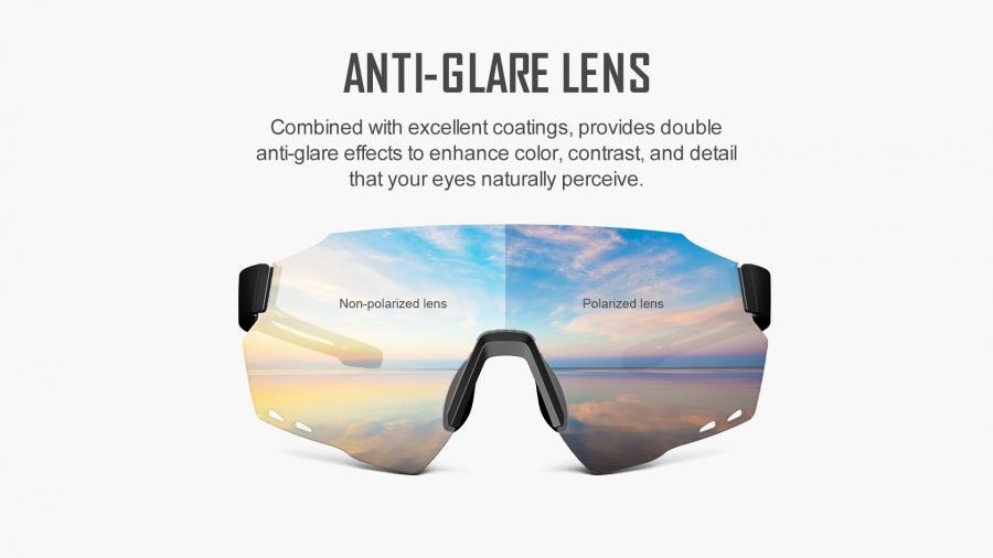 Magicshine Windbreaker Polarized Sport Sunglasses (Gold) | Cycling Gears Hub