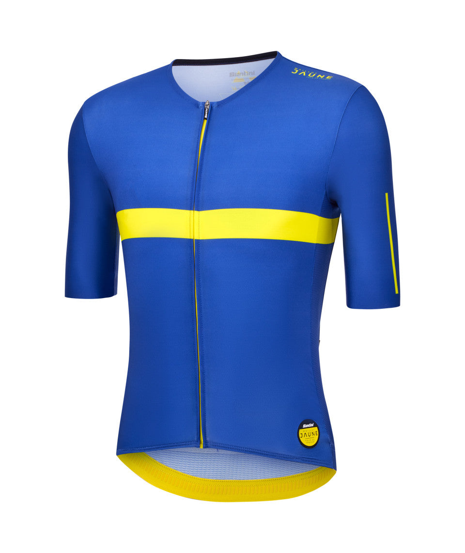 Santini Maillot Jaune Col De La Madeleine Unisex Cycling Jersey (Print) | Cycling Gears Hub