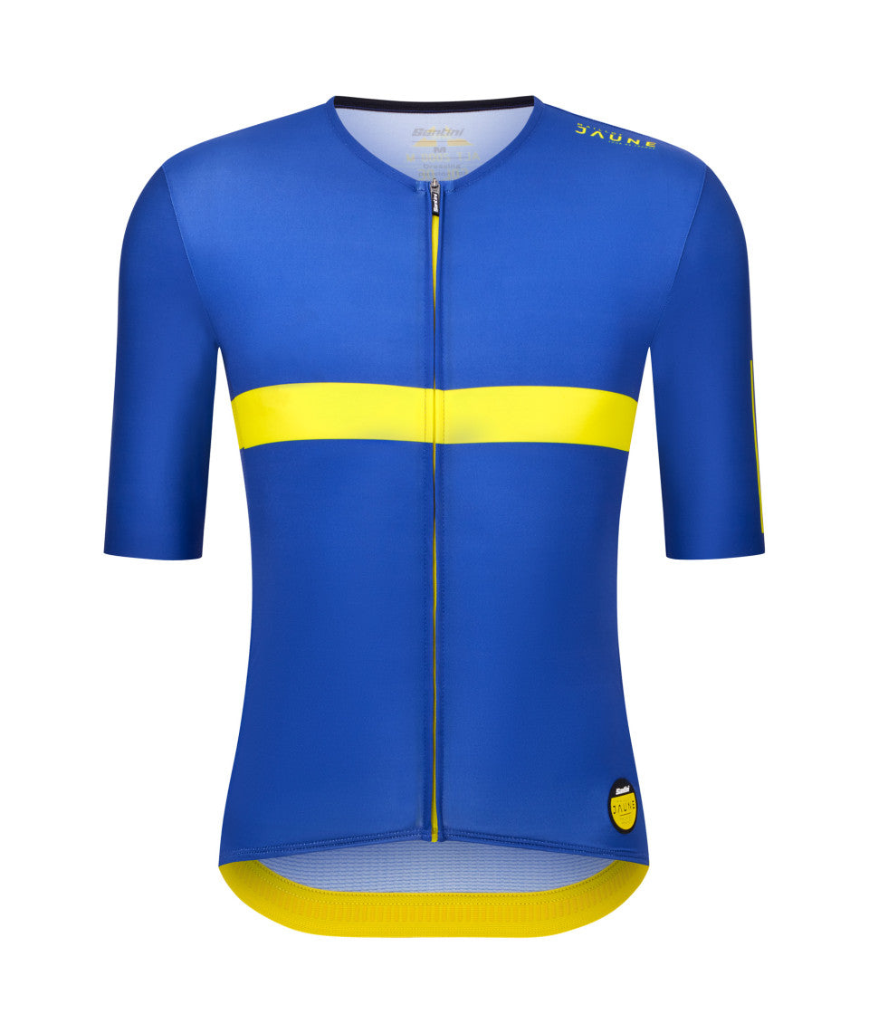 Santini Maillot Jaune Col De La Madeleine Unisex Cycling Jersey (Print) | Cycling Gears Hub