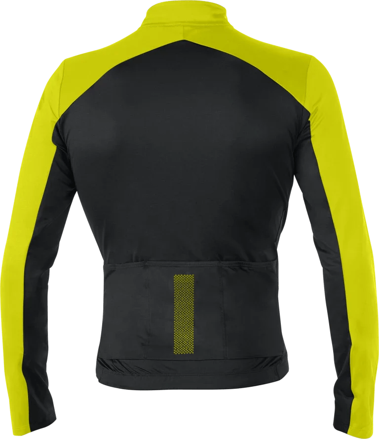 Mavic Cosmic Thermo Men's Cycling Jersey (Black/Suplhur Spring) | Cycling Gears Hub - Cycling Gears Hub