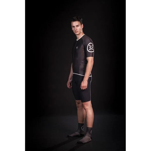 MB Wear Ultralight Smile Jersey – Black | Summer Cycling Jersey with Breathable Mesh & Race Fit - Cycling Gears Hub