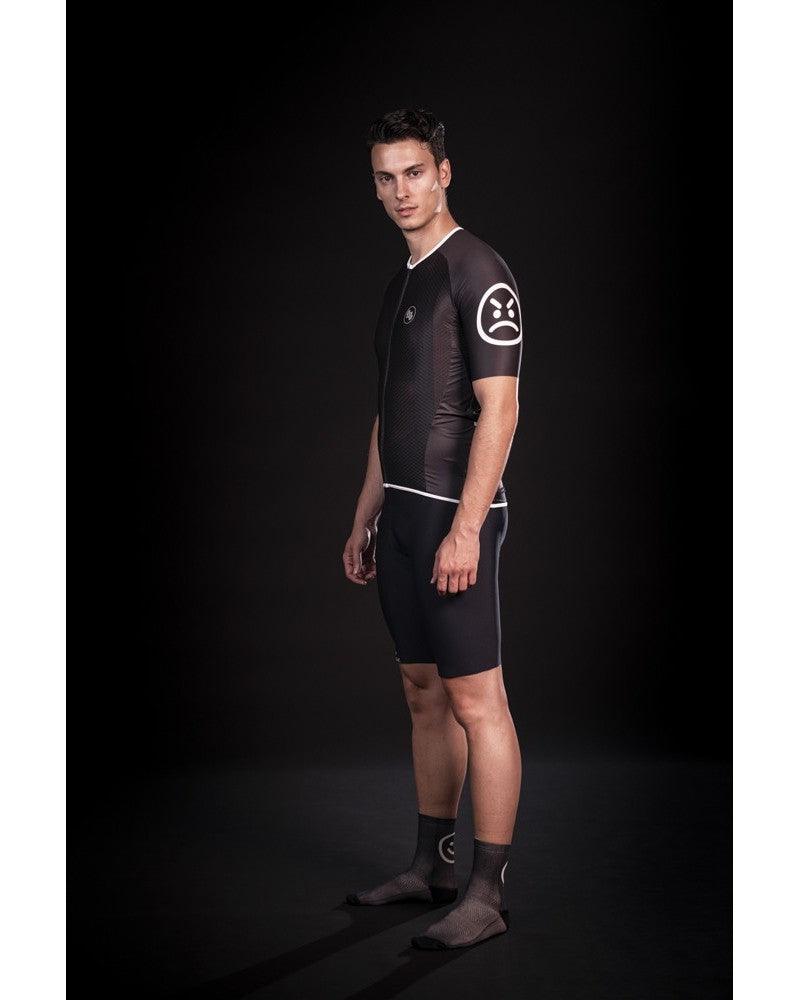 MB Wear UltraLight Smile Mens Cycling Jersey (Black) | Cycling Gears Hub