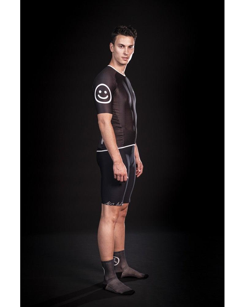 MB Wear UltraLight Smile Mens Cycling Jersey (Black) | Cycling Gears Hub