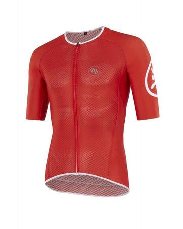 MB Wear UltraLight Smile Mens Cycling Jersey (Red) | Cycling Gears Hub