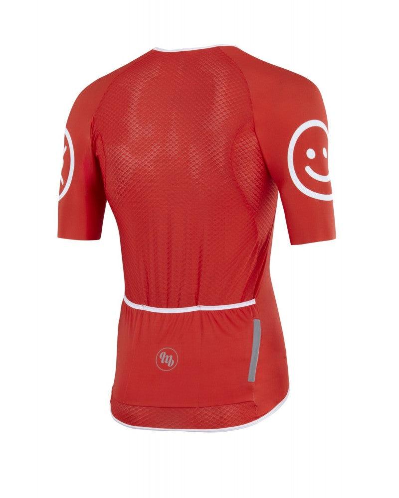 MB Wear UltraLight Smile Mens Cycling Jersey (Red) | Cycling Gears Hub