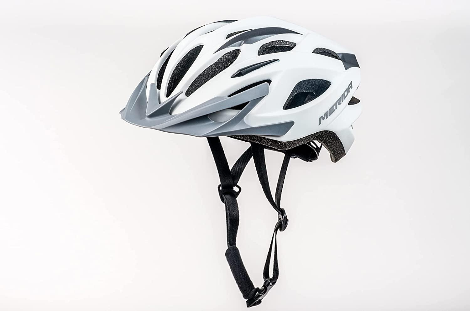 Merida Charger KJ201 Road Cycling Helmet (Matt White/Grey) | Cycling Gears Hub