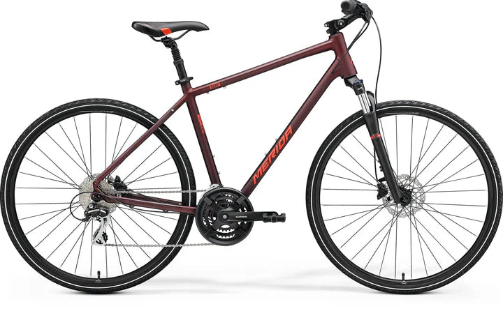 MERIDA CROSSWAY 20 Lady Hybrid Bike – Matt Burgundy Red