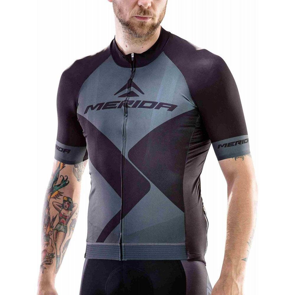 Merida SS Nizza Mens Cycling Jersey (Black/Grey) | Cycling Gears Hub