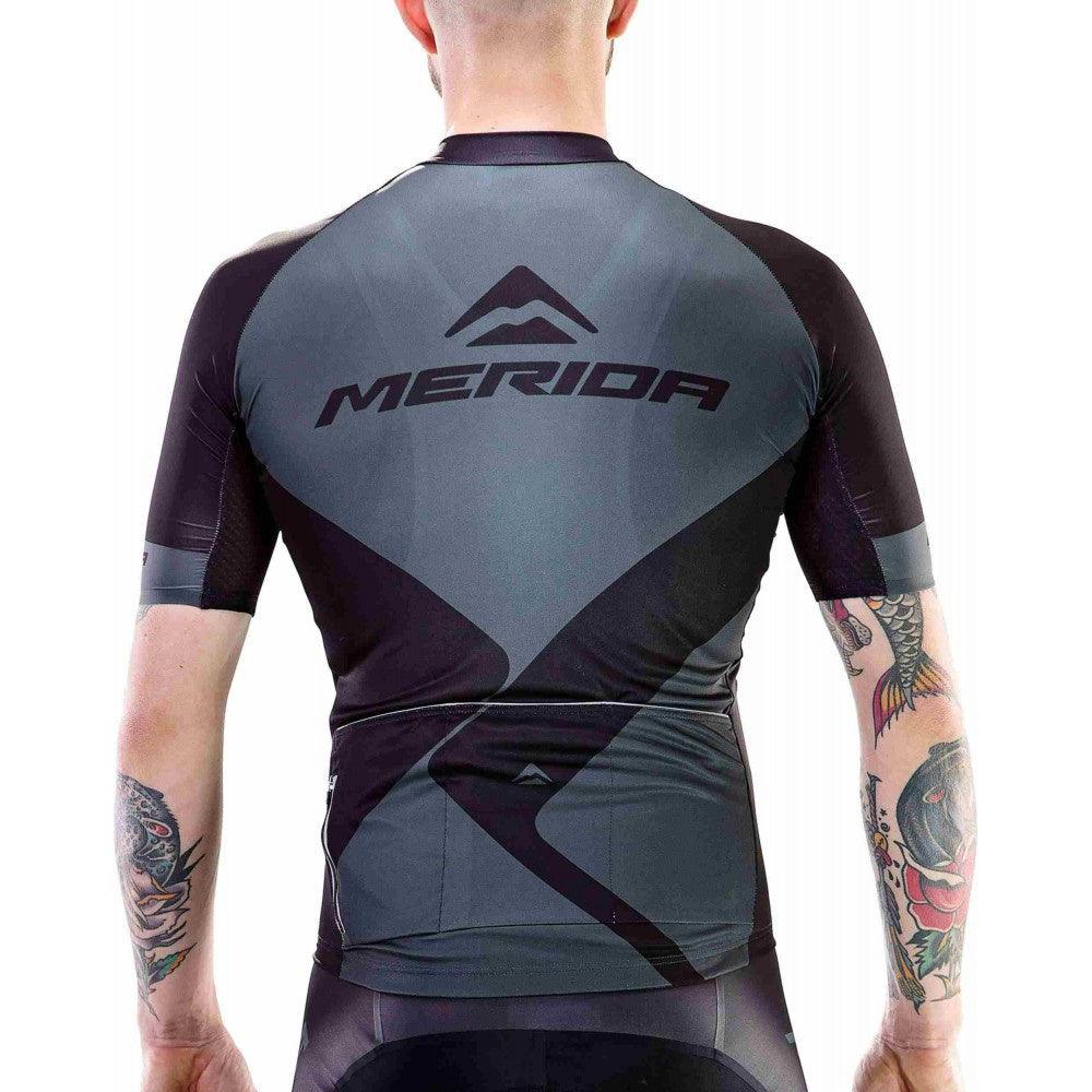 Merida SS Nizza Mens Cycling Jersey (Black/Grey) | Cycling Gears Hub