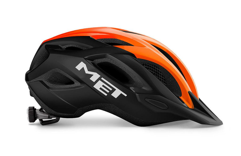 MET Crossover MTB Helmet (Black/Orange/Glossy) | Cycling Gears Hub - Cycling Gears Hub