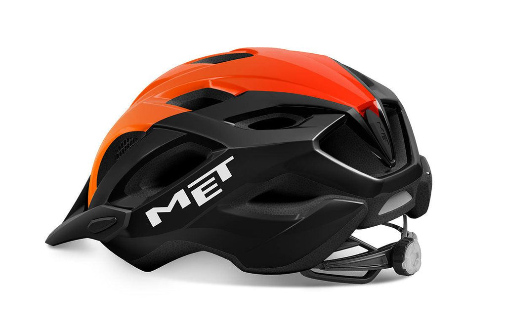 MET Crossover MTB Helmet (Black/Orange/Glossy) | Cycling Gears Hub - Cycling Gears Hub