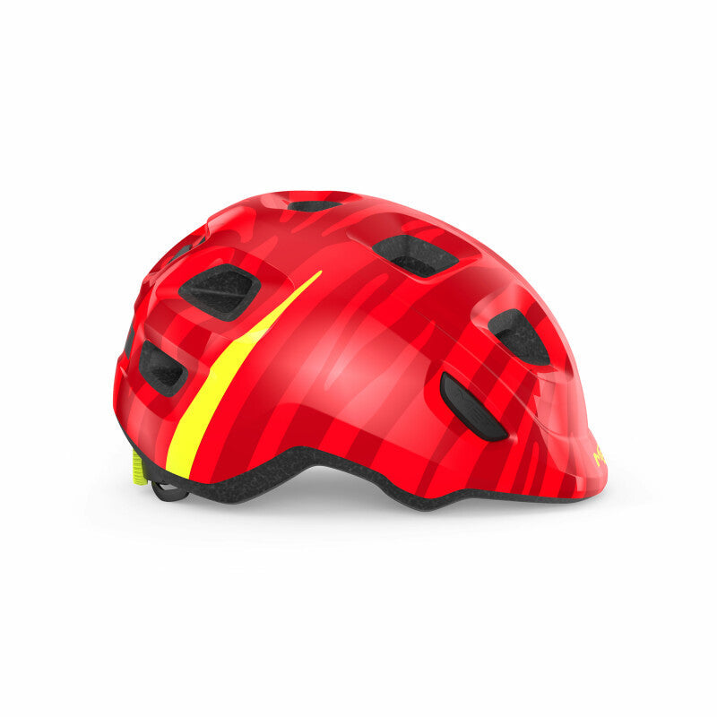 MET Hooray Kids Cycling Helmet (Glossy Red Zebra) | Cycling Gears Hub