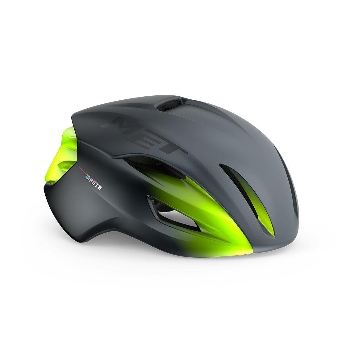 MET Manta MIPS Aero Road Cycling Helmet (Gray/Fluo Yellow/Matt Glossy) | Cycling Gears Hub