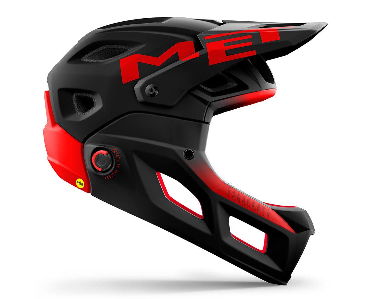 MET Parachute MCR MIPS MTB Cycling Helmet (Black Red/Matt) | Cycling Gears Hub