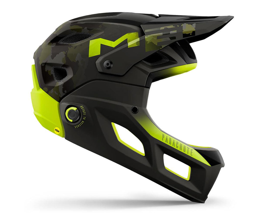 MET Parachute MCR MTB MIPS Cycling Helmet (Camo Lime Green Matt Glossy) | Cycling Gears Hub