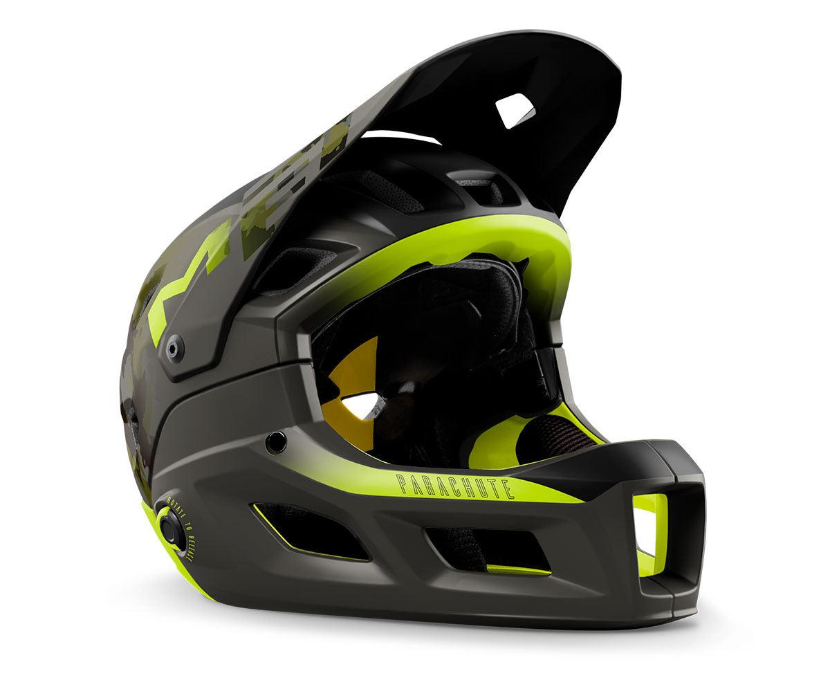 MET Parachute MCR MTB MIPS Cycling Helmet (Camo Lime Green Matt Glossy) | Cycling Gears Hub