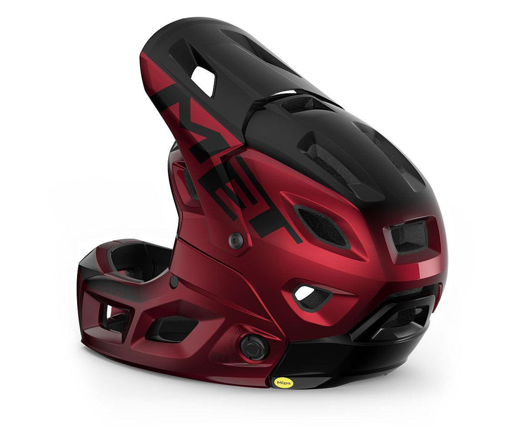 MET Parachute MCR MTB MIPS Cycling Helmet (Red Black Metallic Gloss) | Cycling Gears Hub