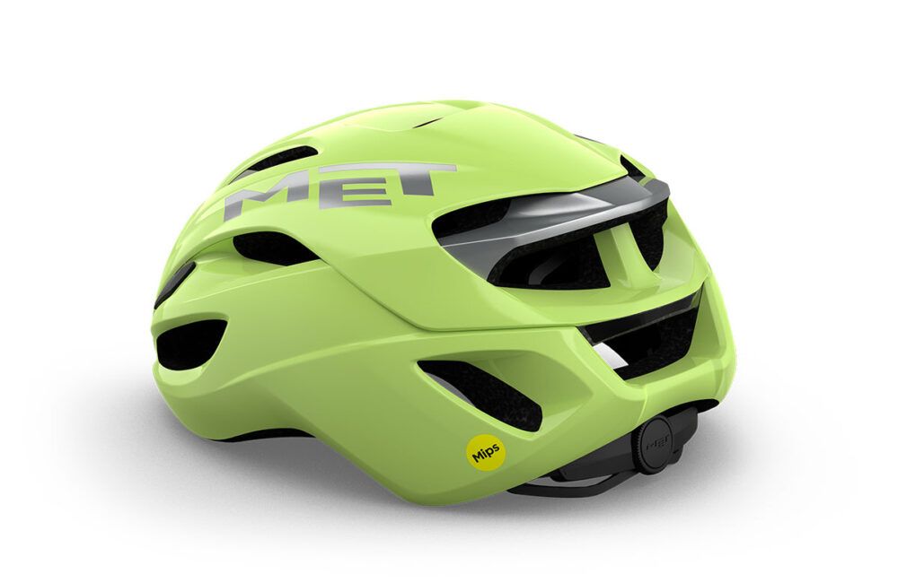 MET Rivale MIPS Road Cycling Helmet (Glossy Lime Yellow Metallic) | Cycling Gears Hub