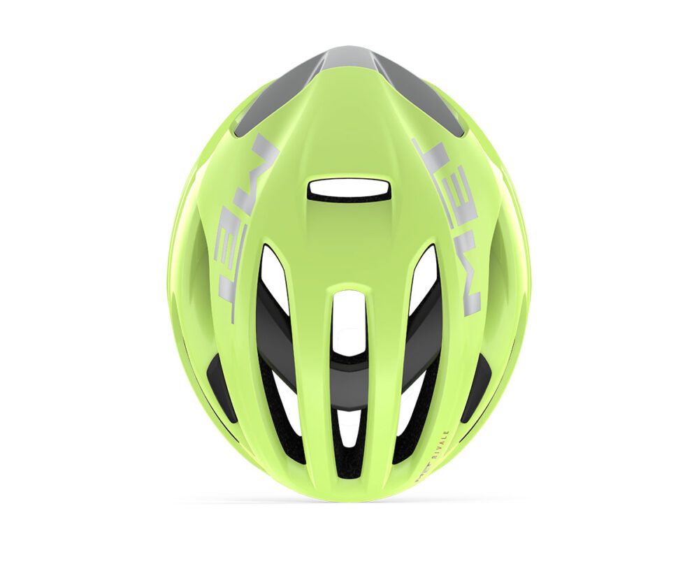 MET Rivale MIPS Road Cycling Helmet (Glossy Lime Yellow Metallic) | Cycling Gears Hub