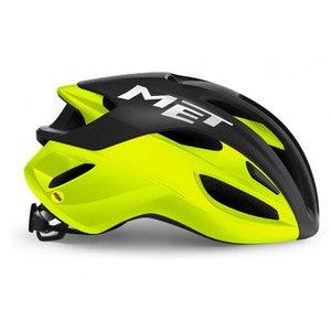 MET Rivale MIPS Road Cycling Helmet (Black/Fluo Yellow/Matt Glossy) | Cycling Gears Hub