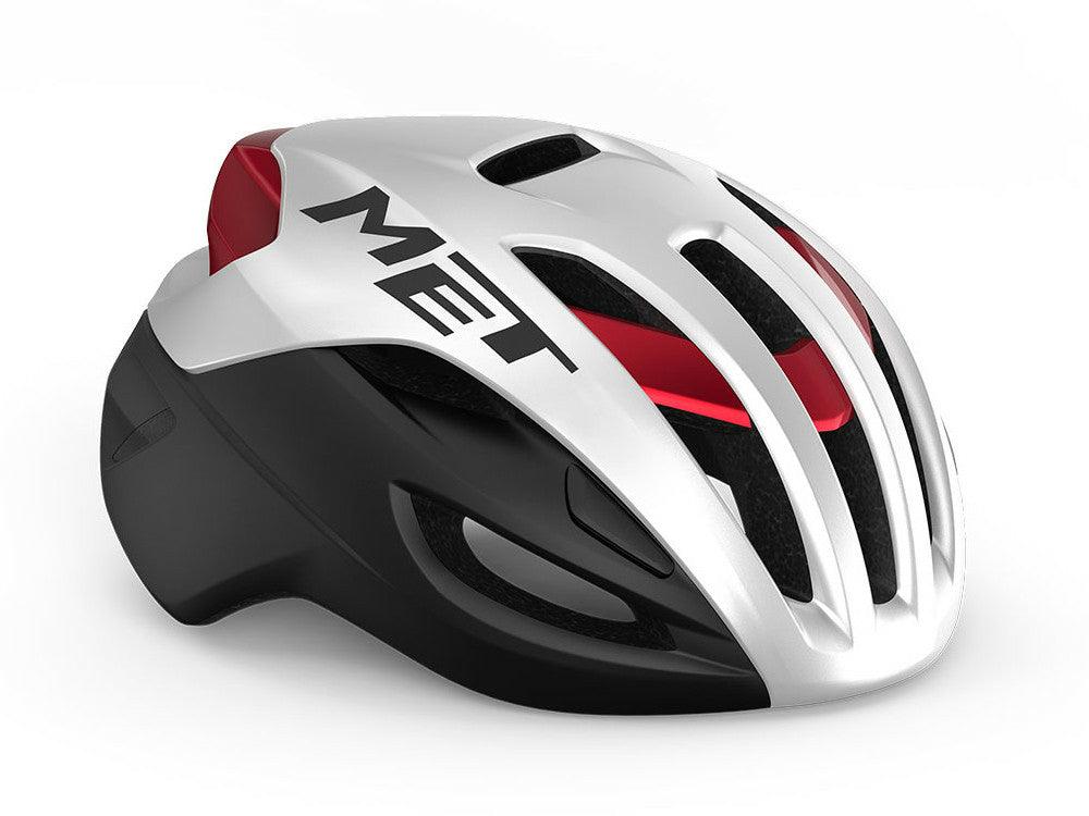 MET Rivale MIPS Road Cycling Helmet (White/Black/Red Metallic/Matt Glossy) | Cycling Gears Hub