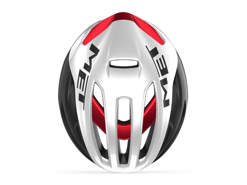MET Rivale MIPS Road Cycling Helmet (White/Black/Red Metallic/Matt Glossy) | Cycling Gears Hub