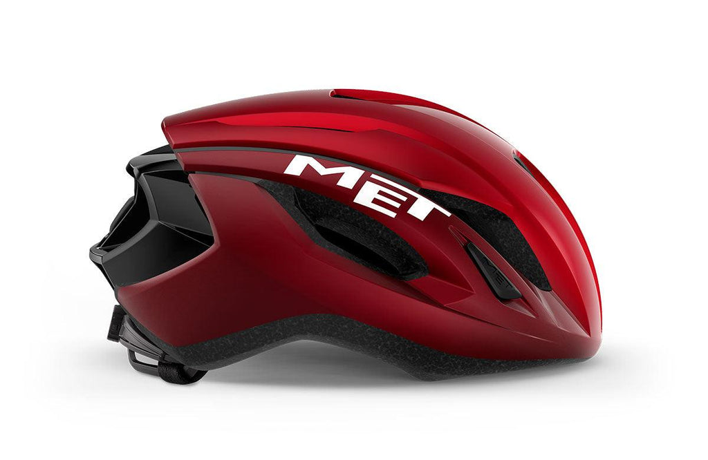 MET Strale Road Cycling Helmet (Red Metallic Glossy) | Cycling Gears Hub