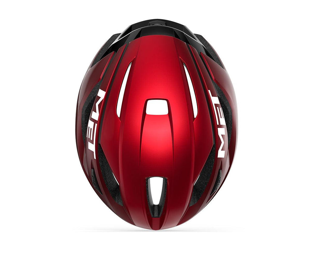 MET Strale Road Cycling Helmet (Red Metallic Glossy) | Cycling Gears Hub