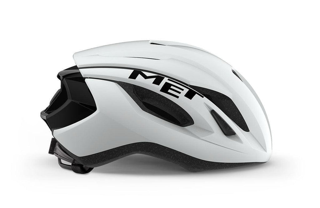 MET Strale Road Cycling Helmet (White Black) | Cycling Gears Hub