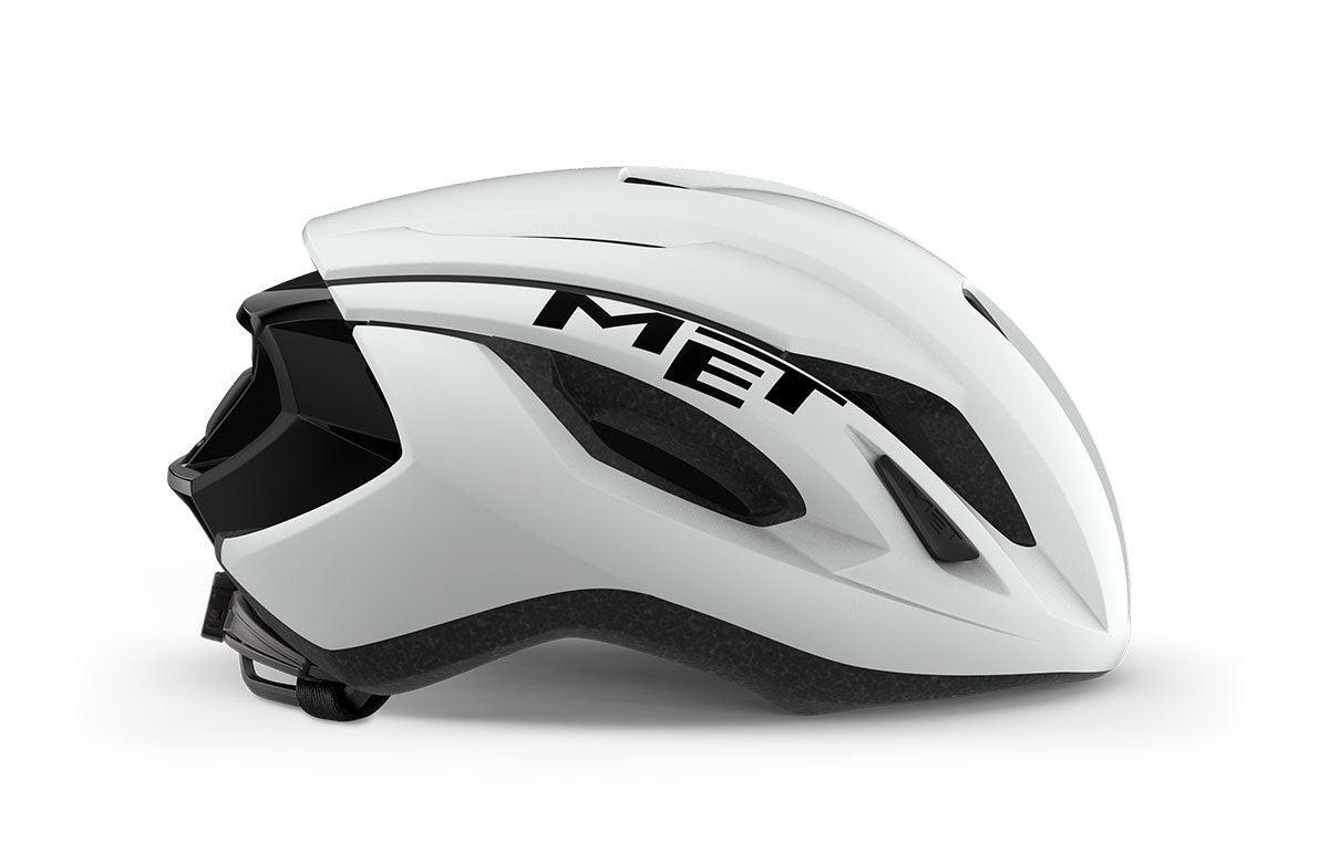 MET Strale Road Cycling Helmet (White Black) | Cycling Gears Hub