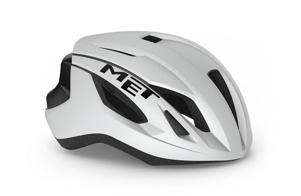 MET Strale Road Cycling Helmet (White Black) | Cycling Gears Hub