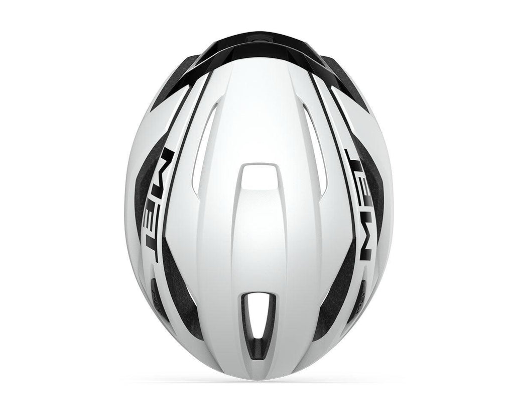 MET Strale Road Cycling Helmet (White Black) | Cycling Gears Hub