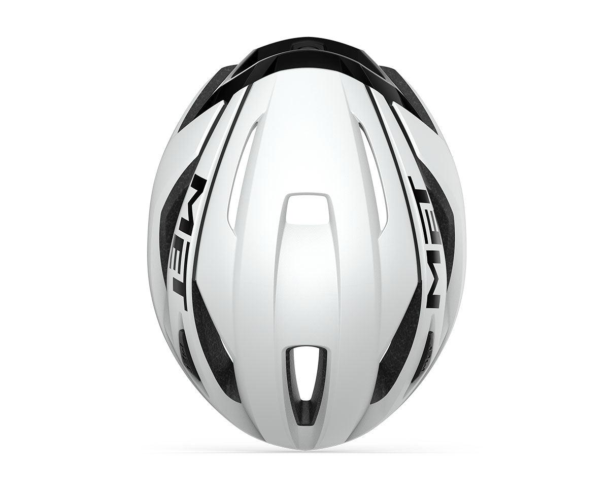 MET Strale Road Cycling Helmet (White Black) | Cycling Gears Hub