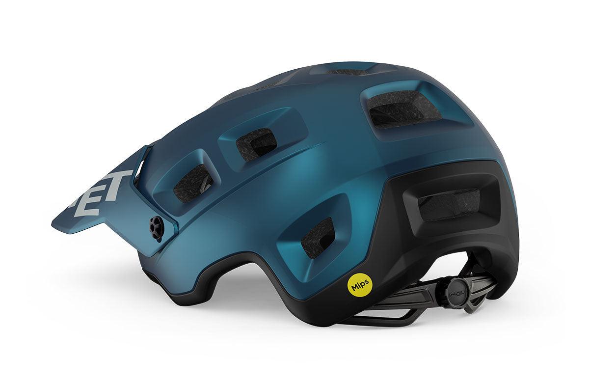MET Terranova MTB MIPS Cycling Helmet (Teal Blue Black Metallic Matt) | Cycling Gears Hub