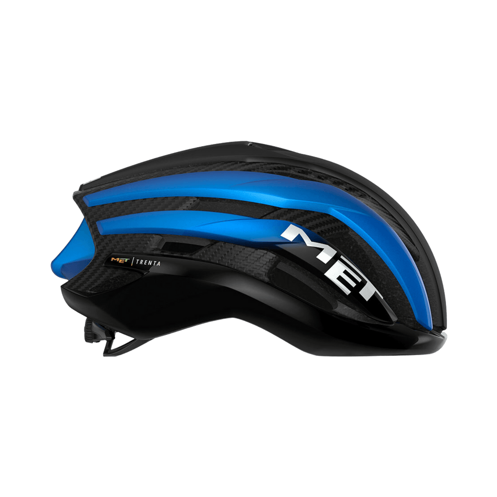 MET Trenta 3K Carbon MIPS Road Cycling Helmet (Black/Blue Metallic/Matt Glossy) | Cycling Gears Hub